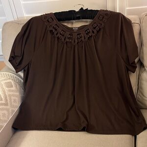 a.n.a Chocolate Brown Women's Blouse